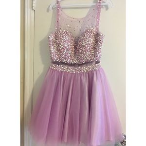 Lilac Short Prom Dress